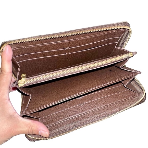 Louis Vuitton Mini Lin Ebene Zippy Wallet w/ COA - Picture 7 of 9